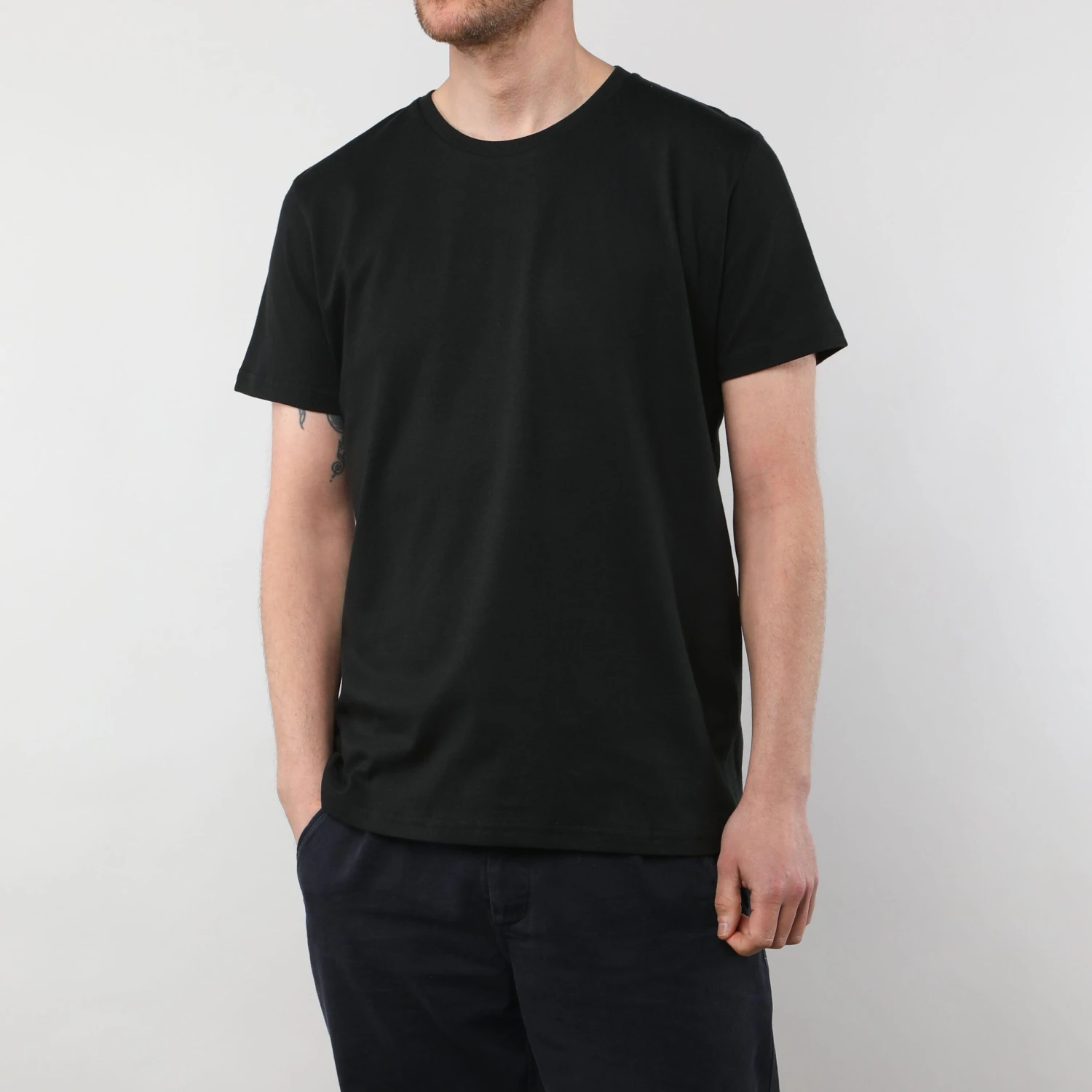 Cotton T-Shirt - Black 3 Cotton T-Shirt - Black - Image 3