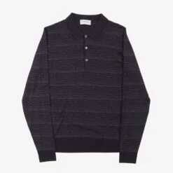 JOHN SMEDLEY LS Striped Polo
