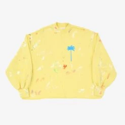 Palm Angels Painted Crew Neck Sweatshirt