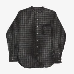 Grandad Collar Check Shirt